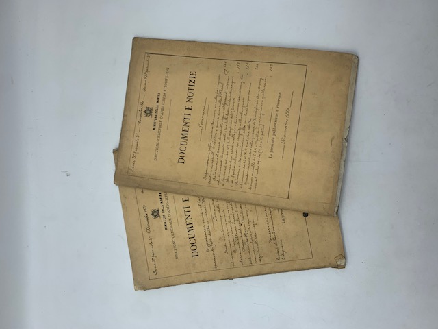 Ministero della Marina. Direzione generale d'artiglieria e torpedini. Documenti e notizie. Fascicoli 3 e 4